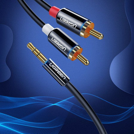 Mini jack 3,5 mm Ugreen - cablu 2RCA audio 3m negru (10590) - Img 8