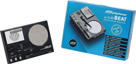 Mini Tobe Electronice Portabile Stylophone Beat Compact, Mașină de Ritm cu Stylus, 4 Kituri de Tobe și 4 Sunete de Bas - Img 3