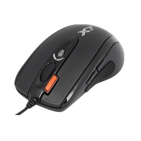 MOUSE A4tech, gaming, cu fir, USB, optic, 2000 dpi, butoane/scroll 6/1, buton selectare viteza, negru, "X-710BK" (timbru verde 0.18 lei) - Img 4