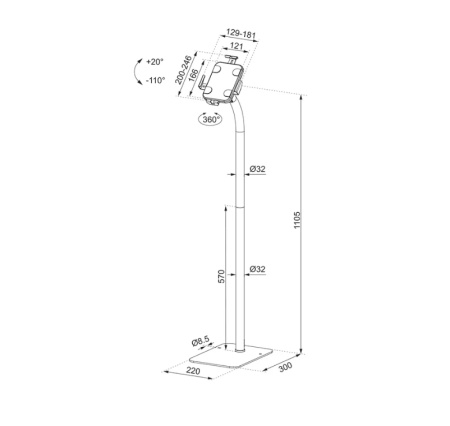 NM NEWSTAR FL15-625WH1 TABLET STAND - Img 2