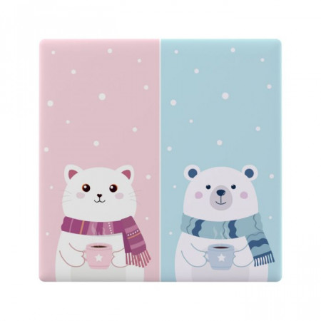 Panou frontal cu design Sonoff Cartoon pentru comutatorul de perete TX Ultimate T5 2C