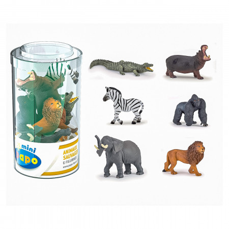 PAPO FIGURINA SET 6 MINI ANIMALE SALBATICE - Img 2