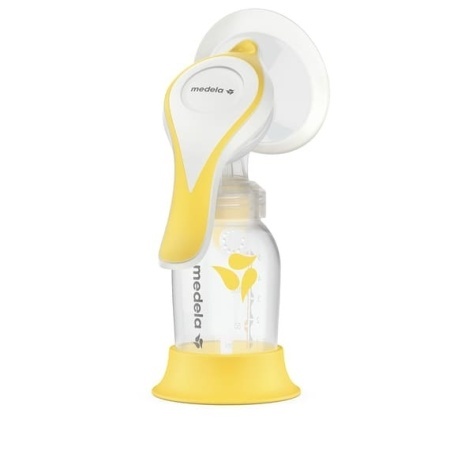 Pompă de sân manuală Medela Harmony Essentials Pack, tehnologie 2-Phase Expression, cupă PersonalFit Flex 24 mm, tetină Calma și pungi stocare incluse, Fără BPA - Img 3