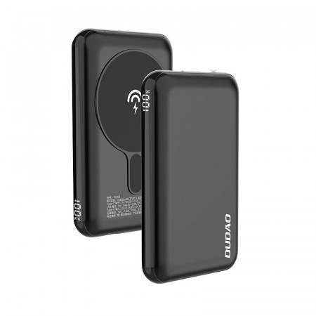 Power bank Dudao TGK cu incarcare wireless 15W 10000mAh Negru (TGK1-Negru)