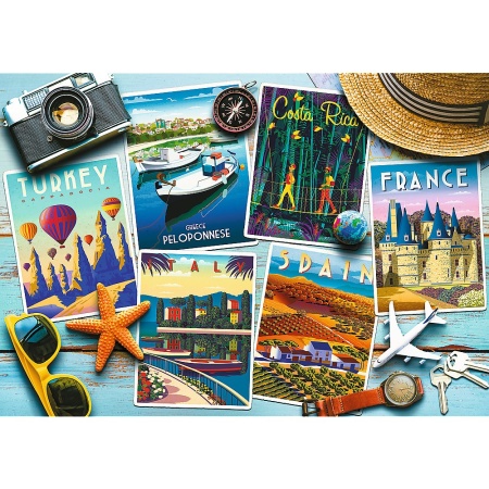 PUZZLE TREFL 1000 CARTI POSTALE - Img 2