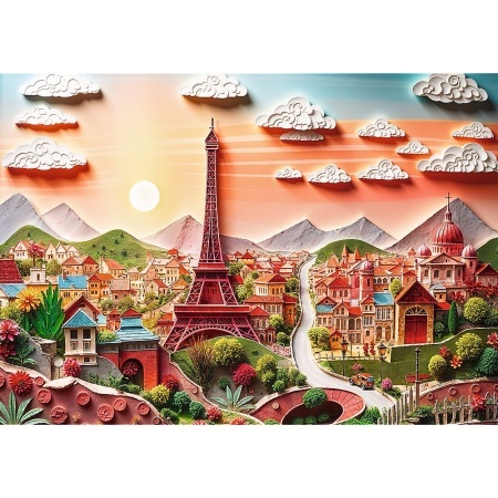 PUZZLE TREFL 1000 EDITIA ANIVERSARA 40 DE ANI 3D PARIS - Img 2
