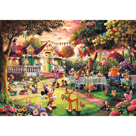 PUZZLE TREFL 1000 PREMIUM PLUS DISNEY MICKEY MOUSE PETRECERE ZI DE NASTERE - Img 2