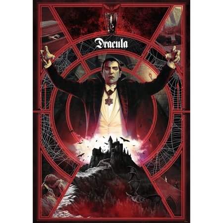 PUZZLE TREFL 1000 PREMIUM PLUS UNIVERSAL MONSTERS SALA GROAZEI DRACULA - Img 2