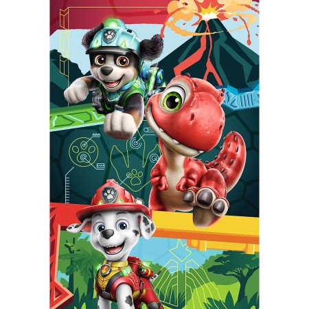 PUZZLE TREFL 160 PREMIUM PLUS KIDS PATRULA CATELUSILOR AVENTURA CU DINOZAURI PLUS POSTER - Img 2