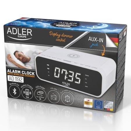 RADIO CU CEAS INCARCARE WIRELESS AD 1192 ALB ADLER - Img 7