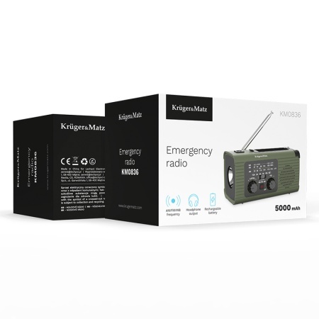 RADIO MULTIFUNCTIONAL SOLAR 5000MAH KRUGER&amp;MA - Img 12