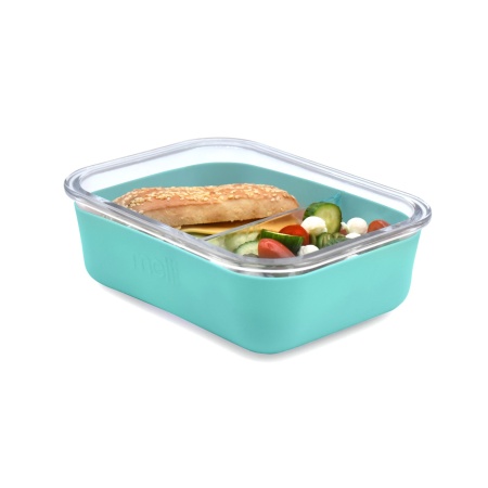 RECIPIENT STICLA 740 ML CU HUSA ANTIDERAPANTA SILICON MELII BLUE - Img 3