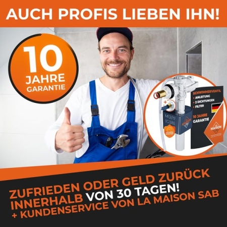 Robinet flotor alimentare rezervor WC LA MAISON SAB, racord lateral 3/8" (12/17 mm), alimentare orizontală silențioasă, presiune până la 21 Bar, certificat CE, Alb - Img 4