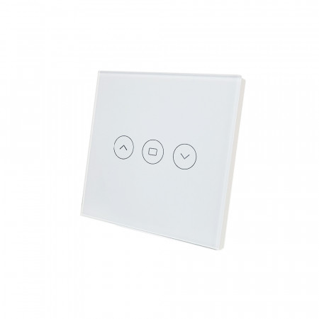 Ruloul SmartWise / umbritor / comutator inteligent pentru perdea, compatibil eWeLink, cu panou frontal din sticla tactila alba - Img 2