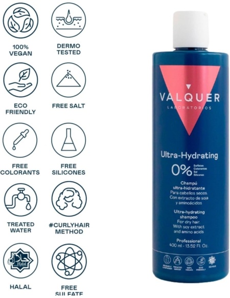 Sampon ultra-hidratant pentru par uscat Valquer 1000ml - Img 4