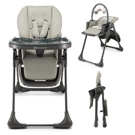 SCAUN DE MASA KINDERKRAFT TUMMIE, PLIABIL, GREY - Img 3