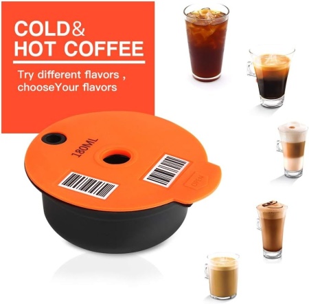 Set 2 Capsule Reîncărcabile Reutilizabile Compatibile Bosch Tassimo RECAFIMIL, Filtru Cafea Reutilizabil 60 ml și 180 ml, Fără BPA - Img 3
