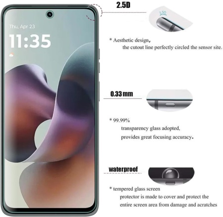 Set 2 Folii de Protecție din Sticlă Securizată pentru Motorola Moto G56 / G57 5G, Compatibil cu Huse, Anti-Șoc și Anti-Zgârieturi - Img 5