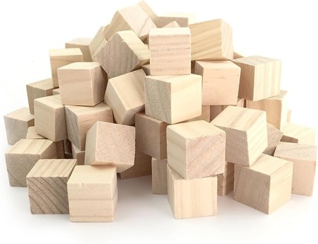 Set 200 cuburi din lemn natural netratat, 1 x 1 x 1 cm, blocuri mici pătrate din lemn masiv pentru bricolaj, craft, decorațiuni DIY și activități educative - Img 8