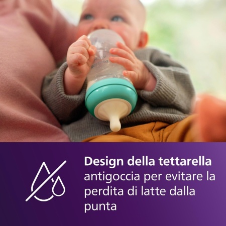 Set 3 Biberoane Philips Avent Natural Response 260 ml, Tetină Debit Mediu Debit 3, Design Tropical, 1M+, SCY903/73 - Img 7