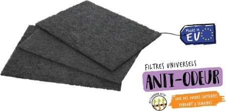 Set 3 Filtre cu Cărbune Activ împotriva Mirosurilor pentru Litiere de Pisici, Adaptabile pentru Orice Tip de Toaletă, Dimensiune 15 x 20 cm, Eficiență până la 4 Săptămâni - Img 2