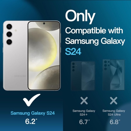 Set 3 Folii de Protecție din Sticlă Securizată JETech pentru Samsung Galaxy S24 (6.2"), Duritate 9H, Ultra-Transparente - Img 6