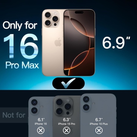 Set 3 Folii Sticlă Securizată JETech pentru iPhone 16 Pro Max 6.9", Duritate 9H, Margini Curbate 2.5D, Aplicator Inclus, Claritate HD - Img 6
