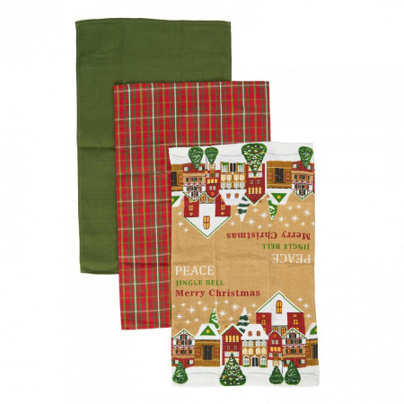 Set 3 prosoape bucatarie Xmas