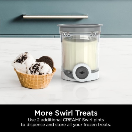 Set 4 recipiente pentru inghetata Typec Home compatibil cu seriile Ninja Swirl NC700 si NC701, BPA-free, 13.8x11.8x9.8cm, capace multicolore - Img 11