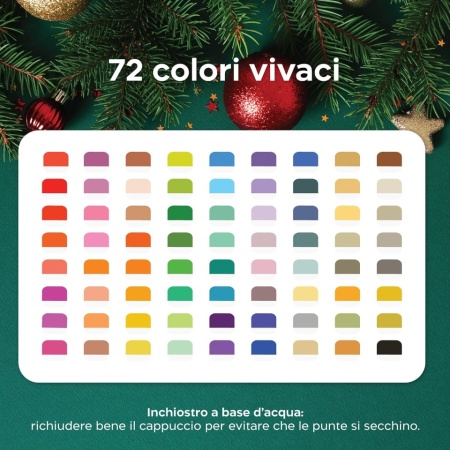 Set 72 Markere Acrilice Zenacolor cu Vârf Dublu (Extra-Fin &amp; Pensulă), Vopsea Permanentă cu Uscare Rapidă, Cutie de Transport, pentru Piatră, Sticlă, Ceramică, Lemn, Pânză și Textile - Img 7