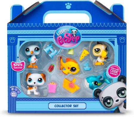 Set de Colecție Littlest Pet Shop Beach Besties 5-Pack, Conține 5 Mini Figurine Animale cu Cap Mobil Bobblehead, 7 Accesorii, Card de Colecție și Cod Virtual Digital pentru Joc Online - Img 7