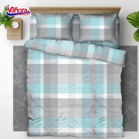 Set de pat king size bumbac,92gsm,Square - Img 2