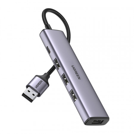 Splitter HUB USB Ugreen - 4x USB 3.0 gri (CM473 20805)