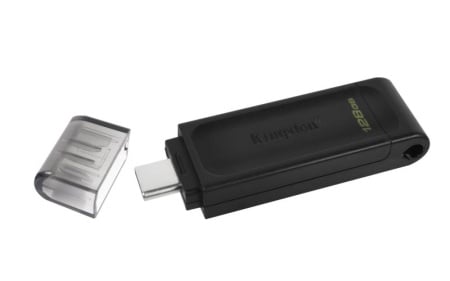Stick memorie Kingston DataTraveler 70 128GB, USB 3.2 tip C, Black - Img 6