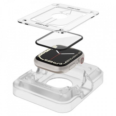 STICLA HIBRID SPIGEN PROFLEX "EZ FIT" PACK DE 2 Apple WATCH 7 (45 MM) - Img 8