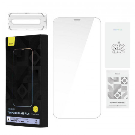 Sticla securizata Baseus 0.4mm Iphone 12 Pro MAX + kit de curatare