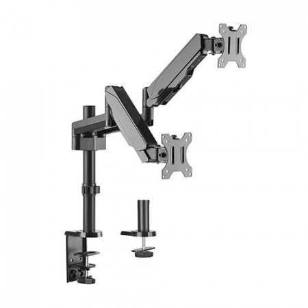 Suport 2 monitoare Gas Spring Dual Arm Blackmount MNT16-2, 17"-32"