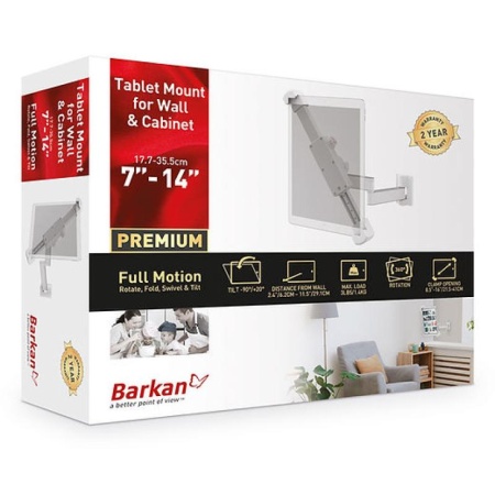 Suport tableta perete Barkan 7-14&quot; 360° - Img 4
