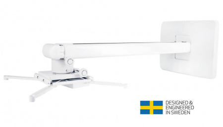 Suport videoproiector perete Multibrackets MB-0339, reglabil 600- 1300 mm, max. 25 kg, alb - Img 6