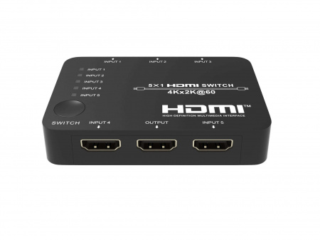 Switch HDMI2.0b 5x1 4K@60Hz 4:4:4, HDCP2.2, 3D cu telecomanda - Img 2