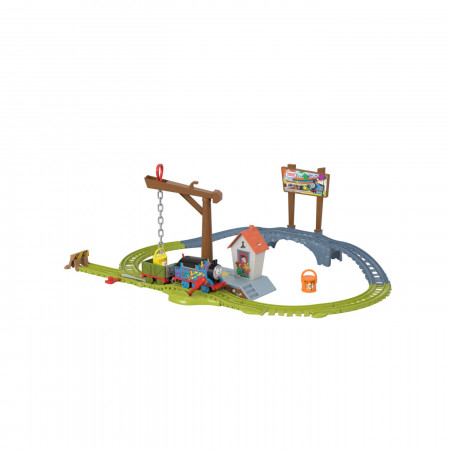 THOMAS SET DE JOACA CU LOCOMOTIVA MOTORIZATA THOMAS LIVREAZA VOPSEAUA - Img 2