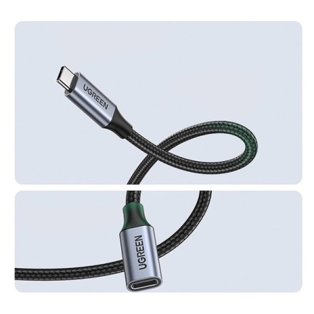Ugreen US372 80810 USB-C - USB-C cablu PD QC 100W 5A 10Gbps 0,5m - gri - Img 3