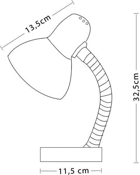 Veioză de Birou cu Braț Flexibil VELAMP Charleston, Dulie E27, Bază Stabilă din Metal, Cablu 1.5 m cu Întrerupător Integrat, Finisaj Mat Elegant, pentru Birou, Noptieră și Lectură, Argintiu - Img 3