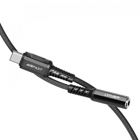 Adaptor USB-C la mini jack de 3,5 mm Acefast C1-07 18 cm (negru) - Img 3