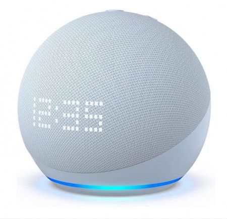 Amazon Echo Dot 5, Boxa cu ceas, Blue