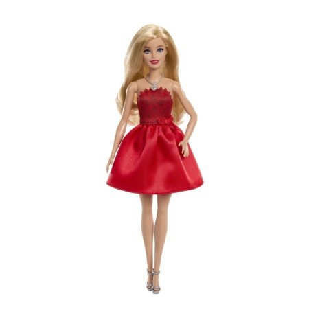 BARBIE PAPUSA BARBIE COLECTIE ANIVERSARA 80 DE ANI BLONDA CU ROCHIE ROSIE RUBIN - Img 2