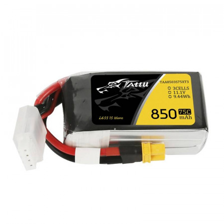 Baterie Tattu 850mAh 11.1V 75C 3S1P XT30