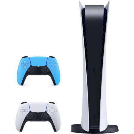 Bundle Sony Playstation 5 Digital Version + Extra DualSense Controller albastru