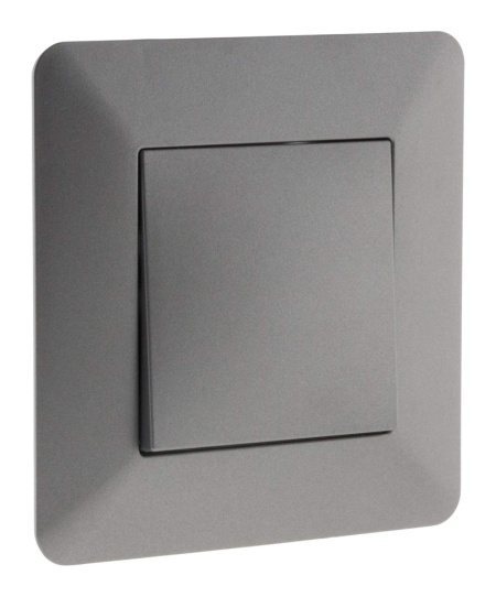 Buton Electric / Întrerupător cu Revenire Artezo Titanium, 1 Bucată, Montaj Simplificat - Img 2