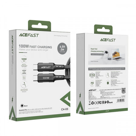 Cablu Acefast USB Tip C - USB Tip C 2m, 100W (20V / 5A) negru (C4-03 Negru) - Img 6